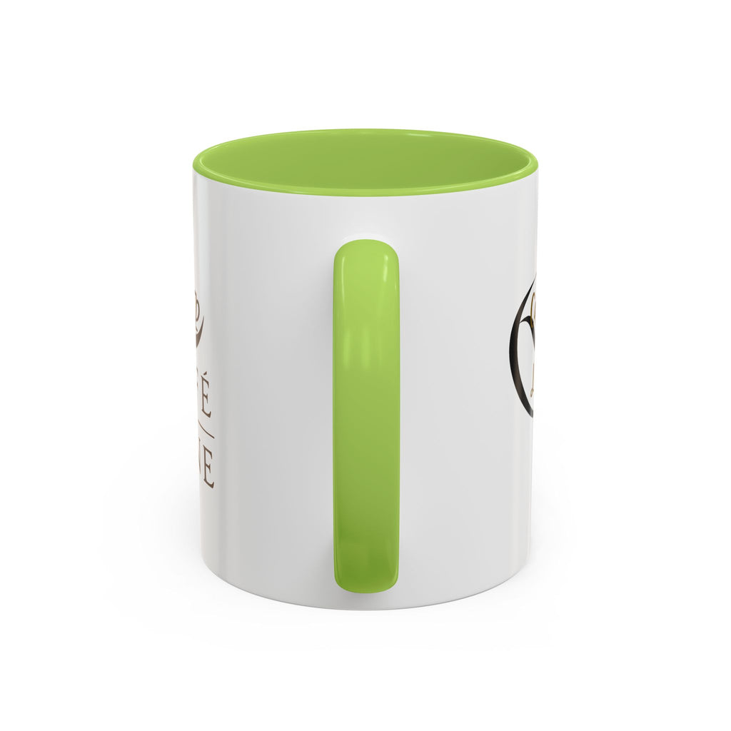 Café de Lune Accent Coffee Mug – French Café Logo Ceramic Mug (11/15 oz)