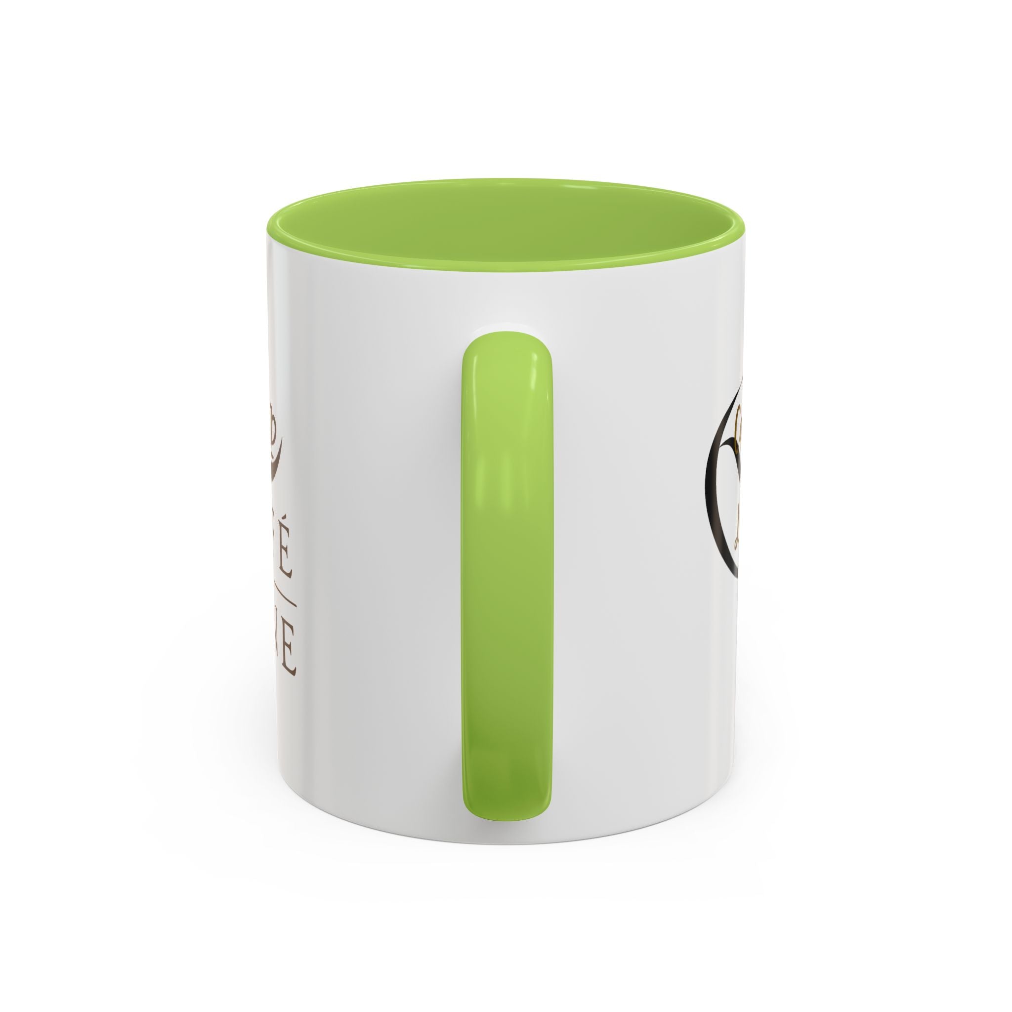 Café de Lune Accent Coffee Mug – French Café Logo Ceramic Mug (11/15 oz)
