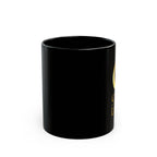 Cafe de Lune Black Ceramic Mug – Gold Moon Coffee Logo (11oz & 15oz)