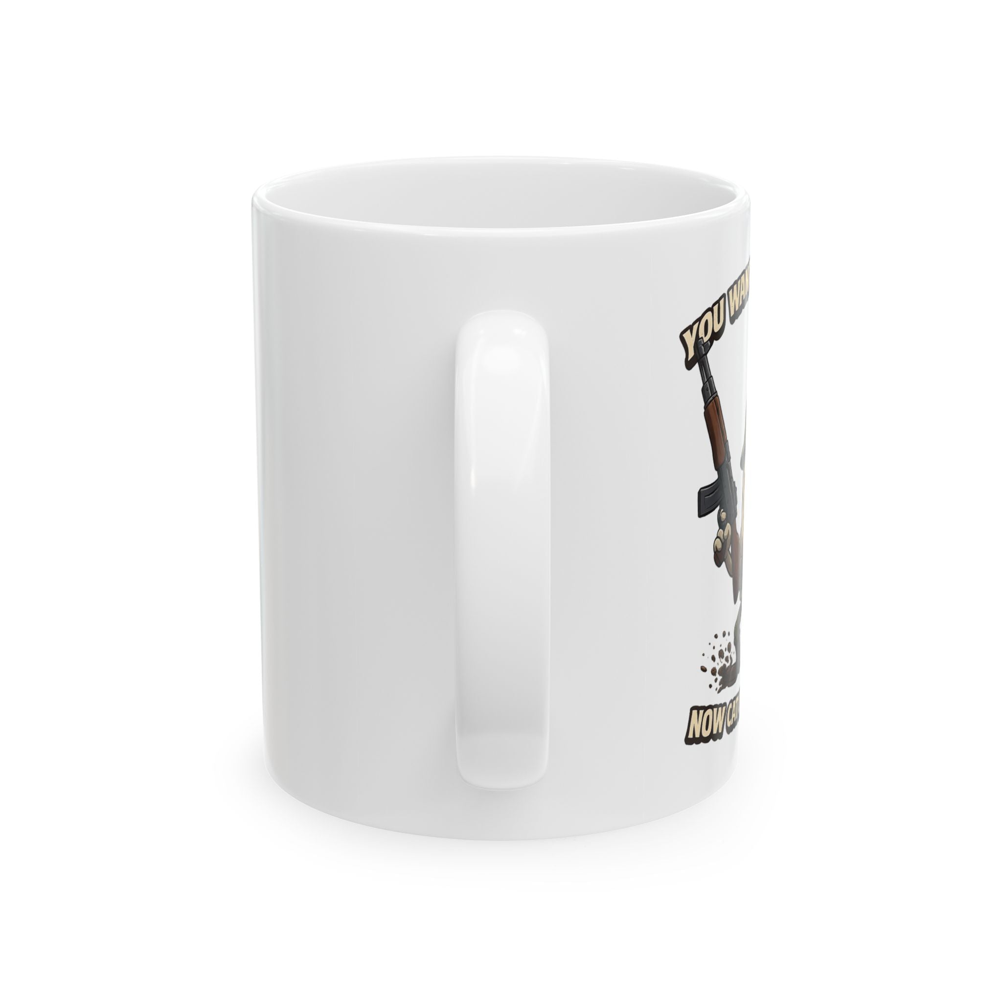 Taza de Cerámica — "Querías los frijoles, ahora tienes los posos" Regalo rústico para amantes del café (325 ml y 440 ml)