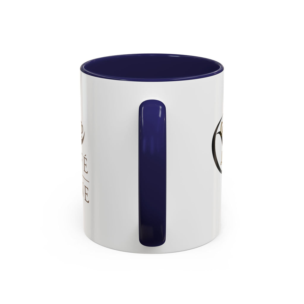 Café de Lune Accent Coffee Mug – French Café Logo Ceramic Mug (11/15 oz)