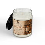 Spiced Pumpkin Ginger Soy Candle – 4oz & 9oz Amber Jar with Black Lid