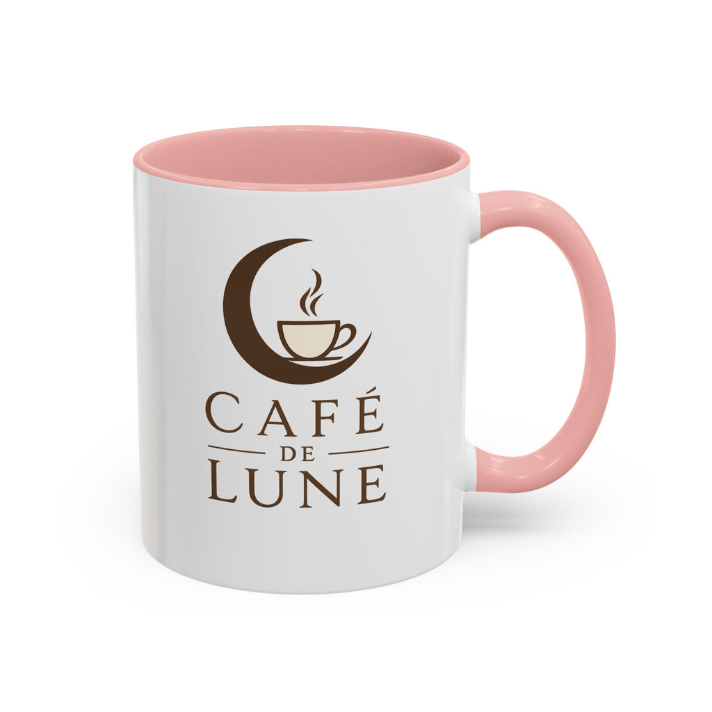 Café de Lune Accent Coffee Mug – French Café Logo Ceramic Mug (11/15 oz)