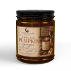 Spiced Pumpkin Ginger Soy Candle – 4oz & 9oz Amber Jar with Black Lid