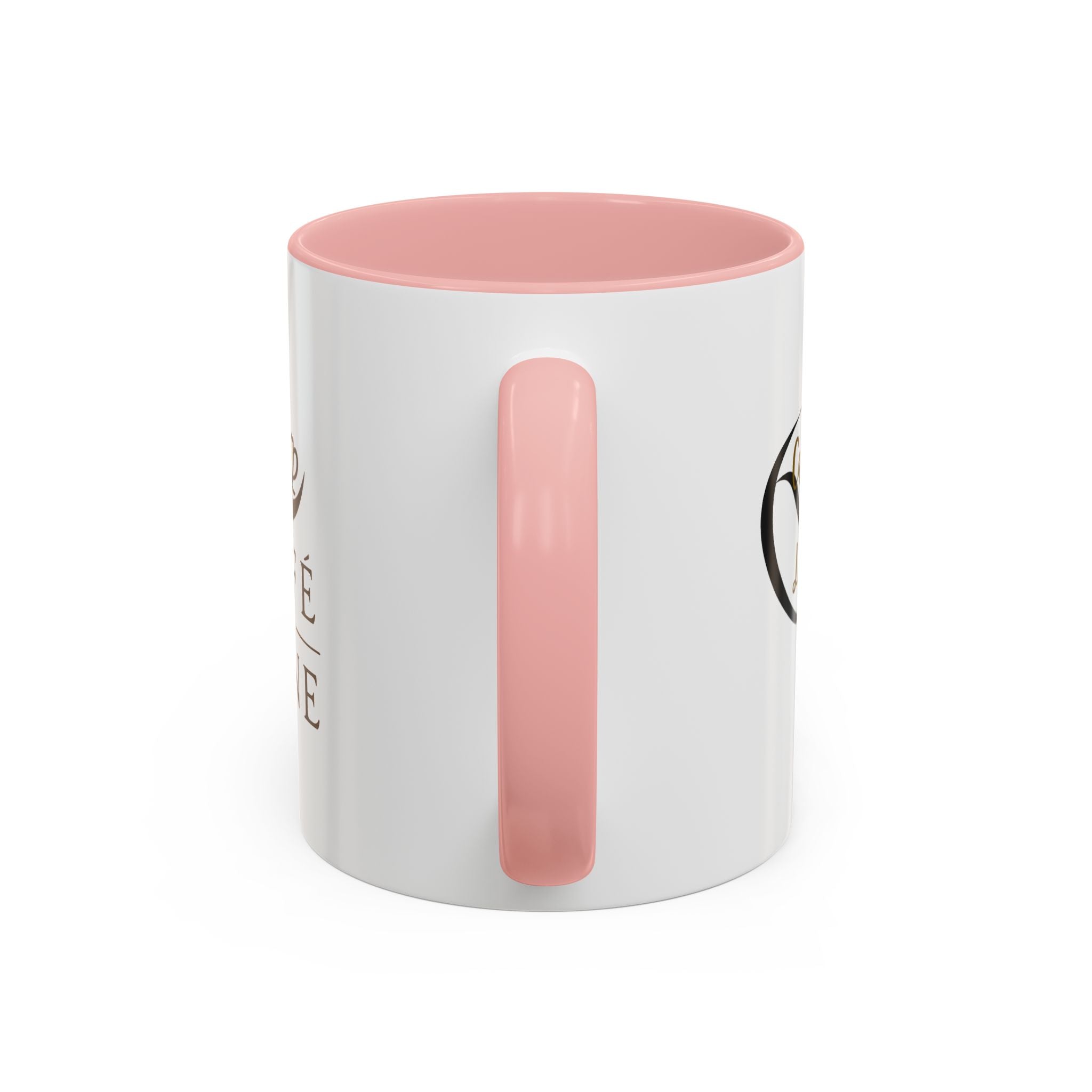 Café de Lune Accent Coffee Mug – French Café Logo Ceramic Mug (11/15 oz)