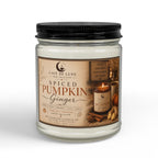 Spiced Pumpkin Ginger Soy Candle – 4oz & 9oz Amber Jar with Black Lid