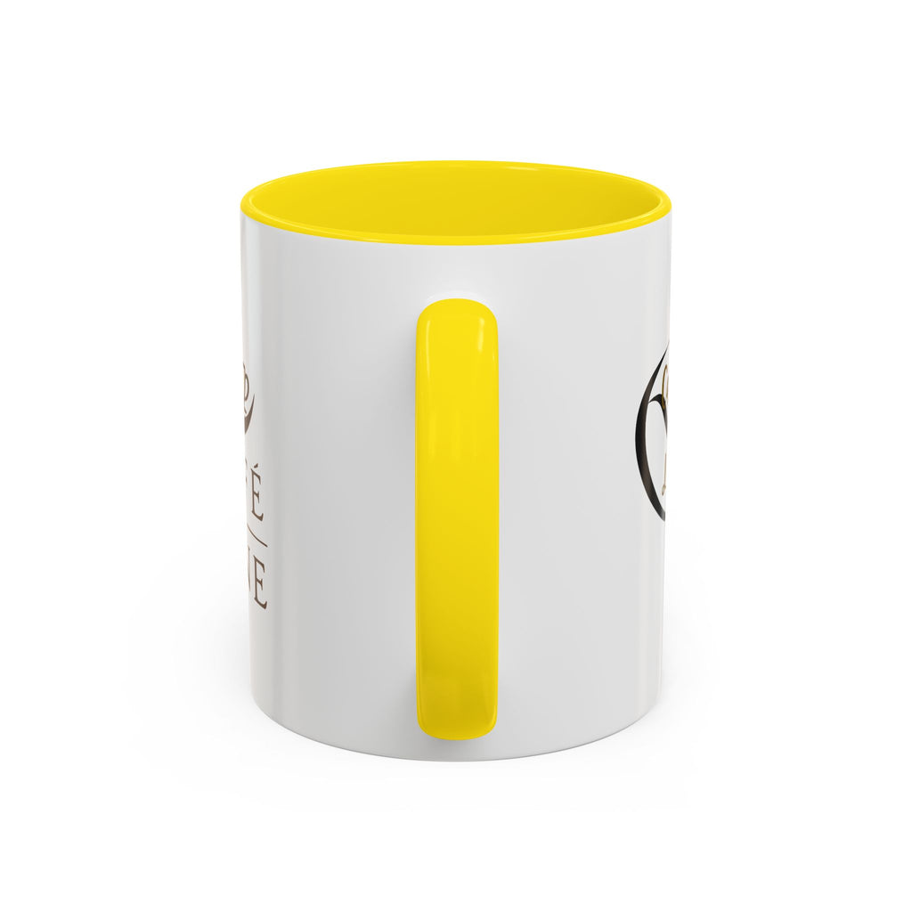 Café de Lune Accent Coffee Mug – French Café Logo Ceramic Mug (11/15 oz)