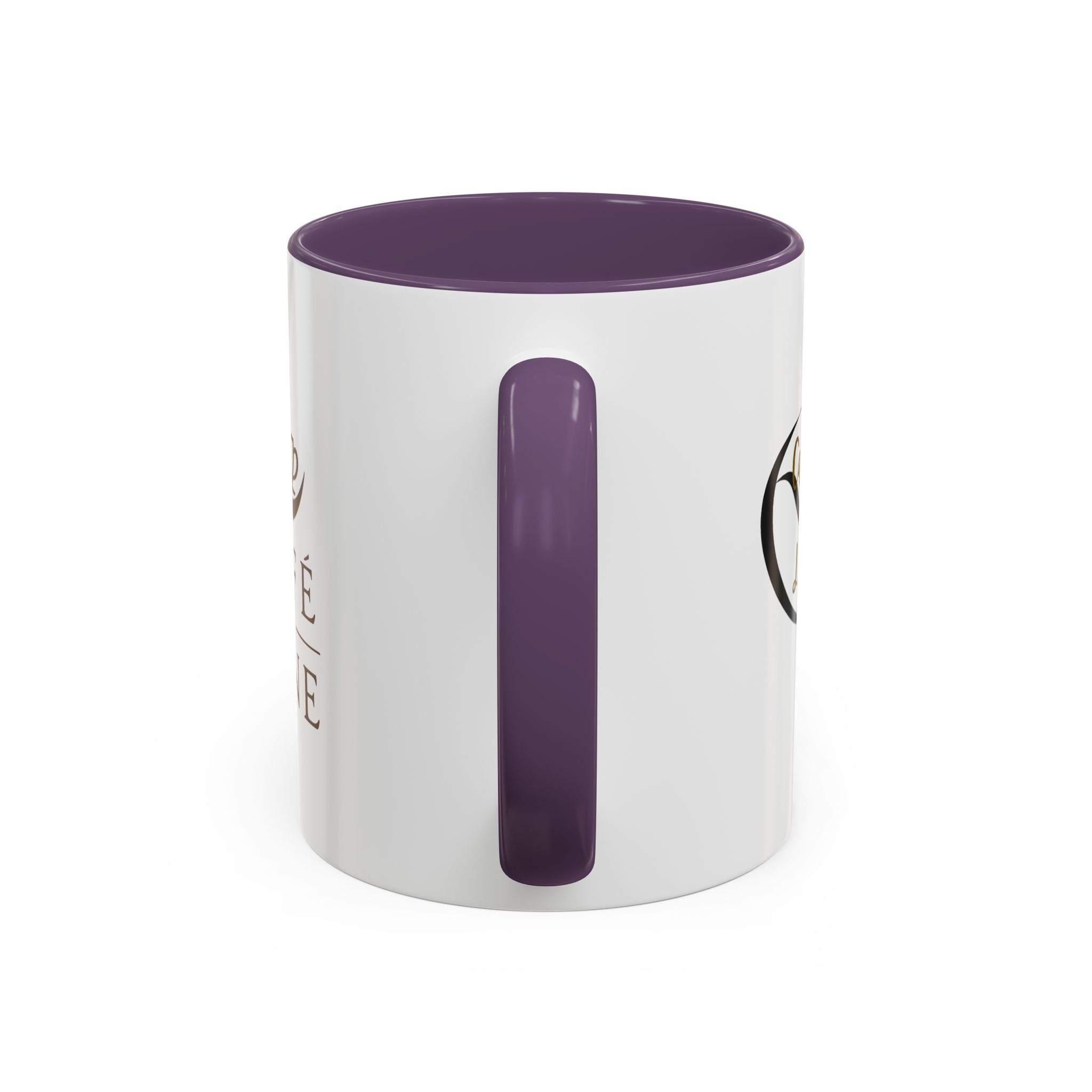 Café de Lune Accent Coffee Mug – French Café Logo Ceramic Mug (11/15 oz)