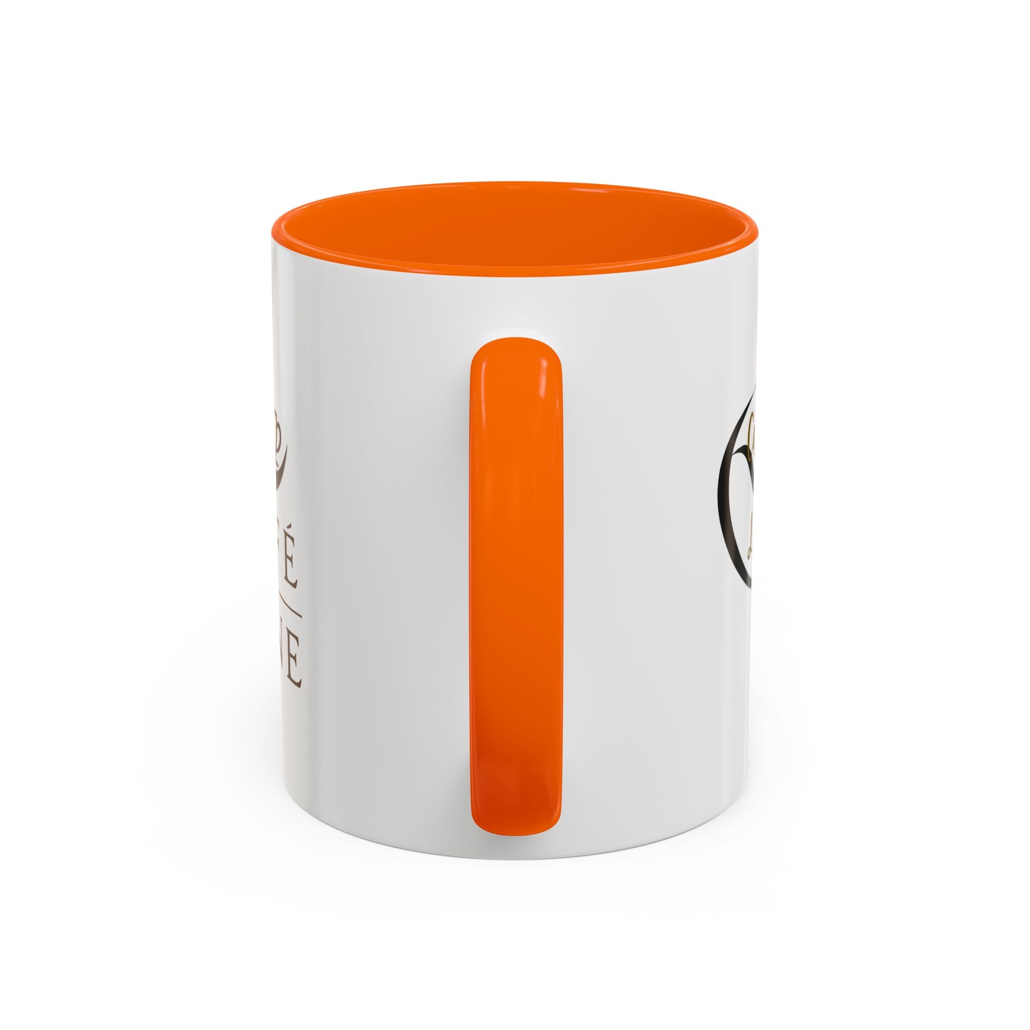 Café de Lune Accent Coffee Mug – French Café Logo Ceramic Mug (11/15 oz)