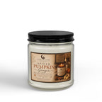 Spiced Pumpkin Ginger Soy Candle – 4oz & 9oz Amber Jar with Black Lid