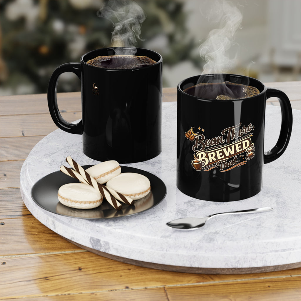 Brewer's Pride Coffee Mug — "Bean There, Brewed That" 11oz Black Ceramic