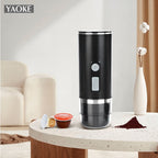 Yaoke Portable Espresso Machine – 15-Bar, Universal Capsule & Ground Coffee Maker