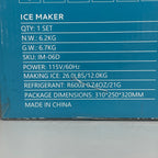 EUHOMY Counter Top Ice Cube Maker Machine 115v Black IM-06D