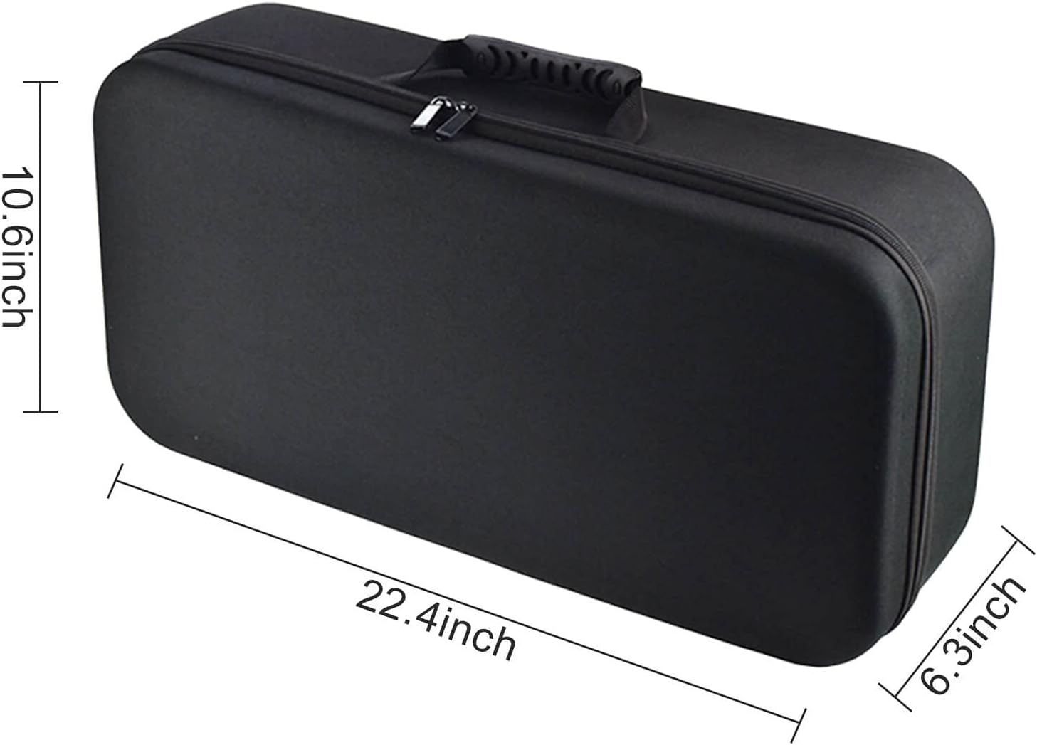 Black zippered travel case for all-in-one pour over coffee maker set