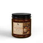 Spiced Pumpkin Ginger Soy Candle – 4oz & 9oz Amber Jar with Black Lid
