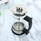 French Press Coffee Maker – Heat-Resistant Glass with Stainless Steel Filter, Ideal for Rich, Fresh Brews at Home or Office