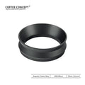 Black magnetic anti-static espresso dosing ring, 58mm universal size
