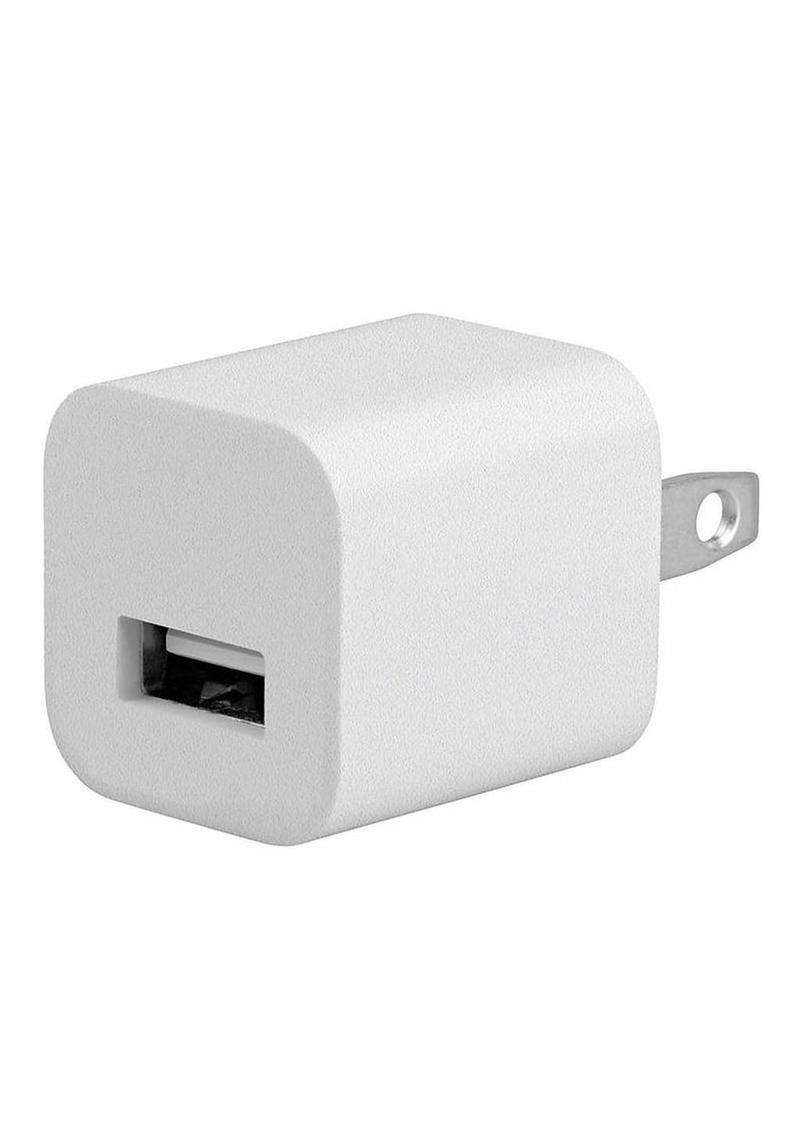 White USB wall charger adapter with single Type-A port