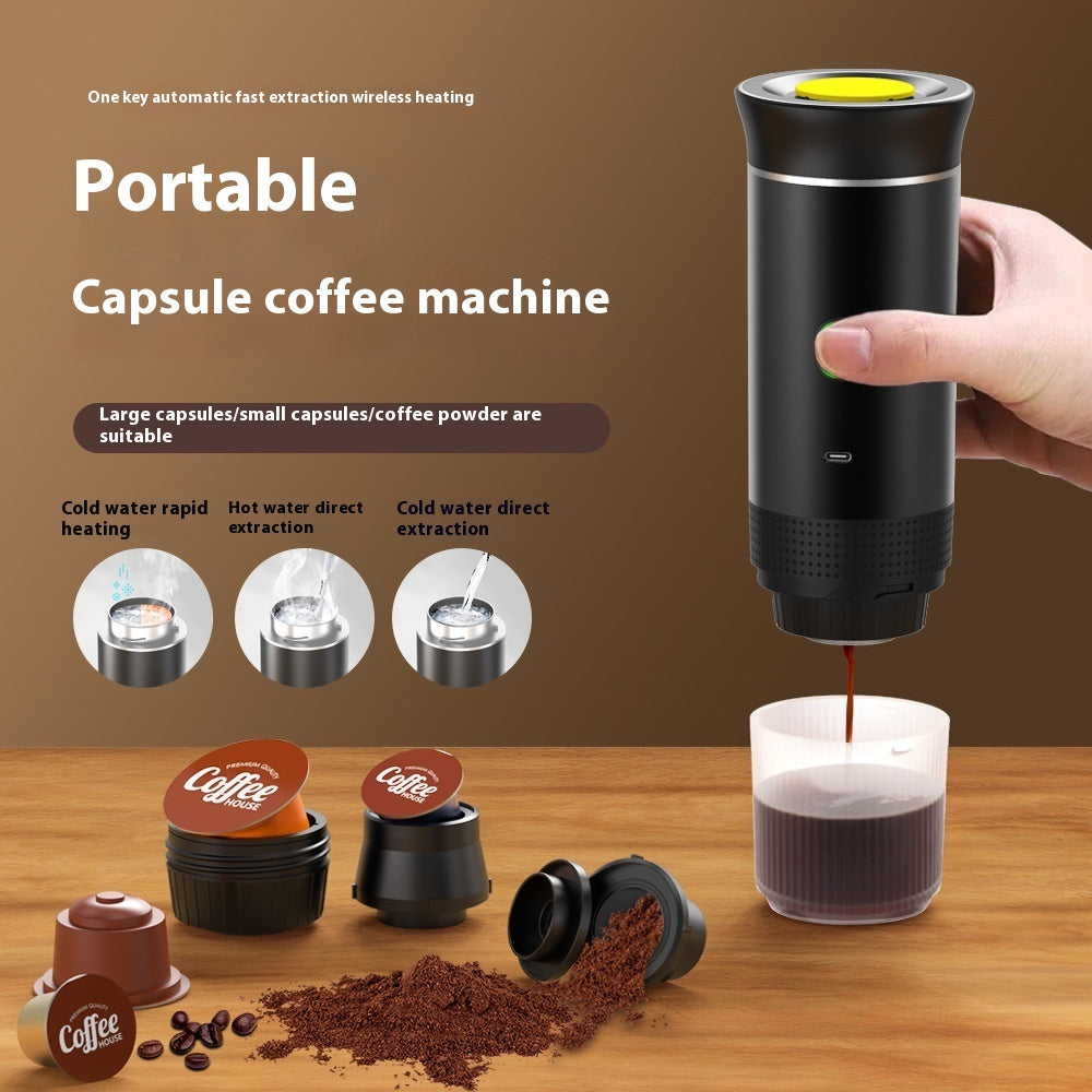 3-in-1 Portable Espresso Maker – USB-C Rechargeable Travel Coffee Machine