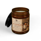 Spiced Pumpkin Ginger Soy Candle – 4oz & 9oz Amber Jar with Black Lid