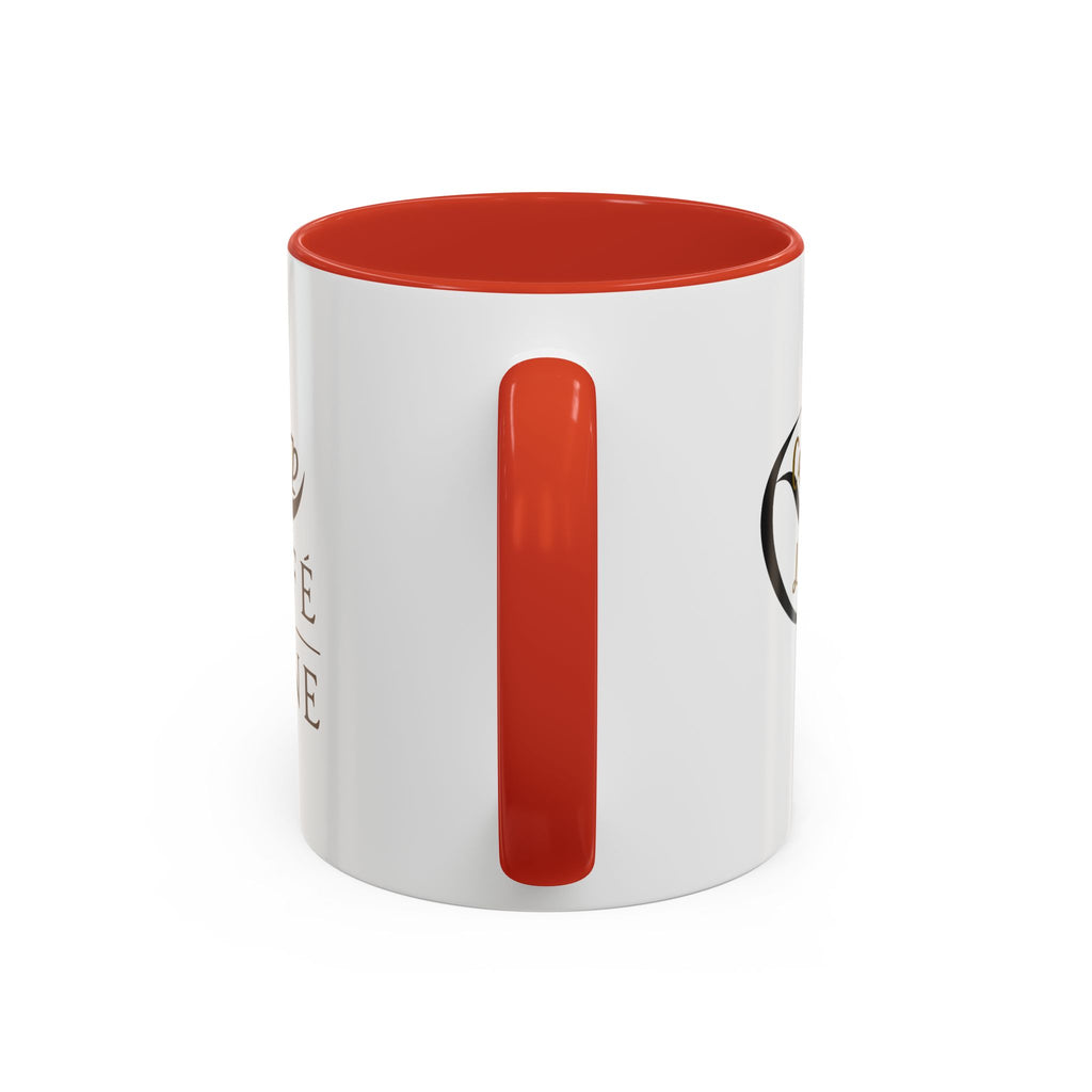 Café de Lune Accent Coffee Mug – French Café Logo Ceramic Mug (11/15 oz)