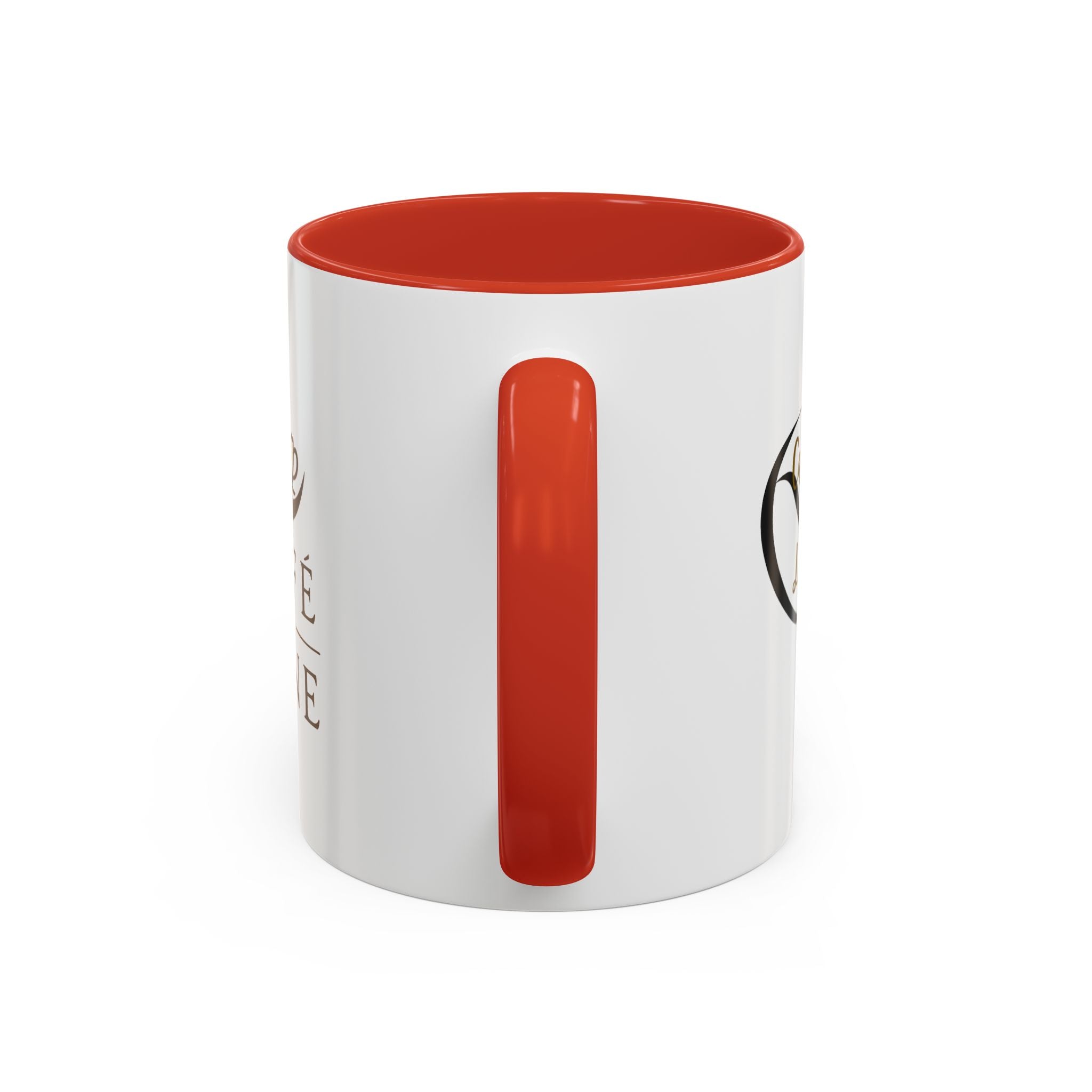 Café de Lune Accent Coffee Mug – French Café Logo Ceramic Mug (11/15 oz)