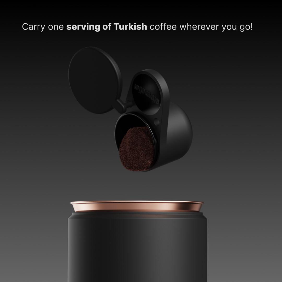 Arcadia Go Portable Rechargeable Turkish Coffee Maker, Black