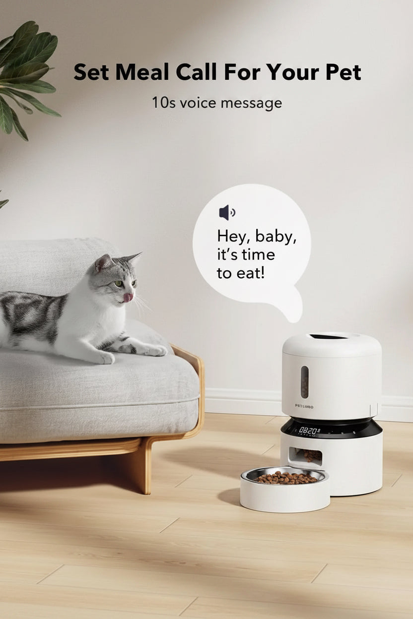 Automatic Pet Feeder 3L/5L with Camera, Timed Portions, Voice Call, Dual Power