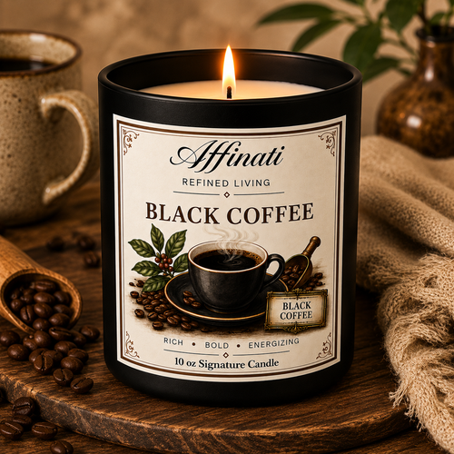 Vela distintiva de café negro