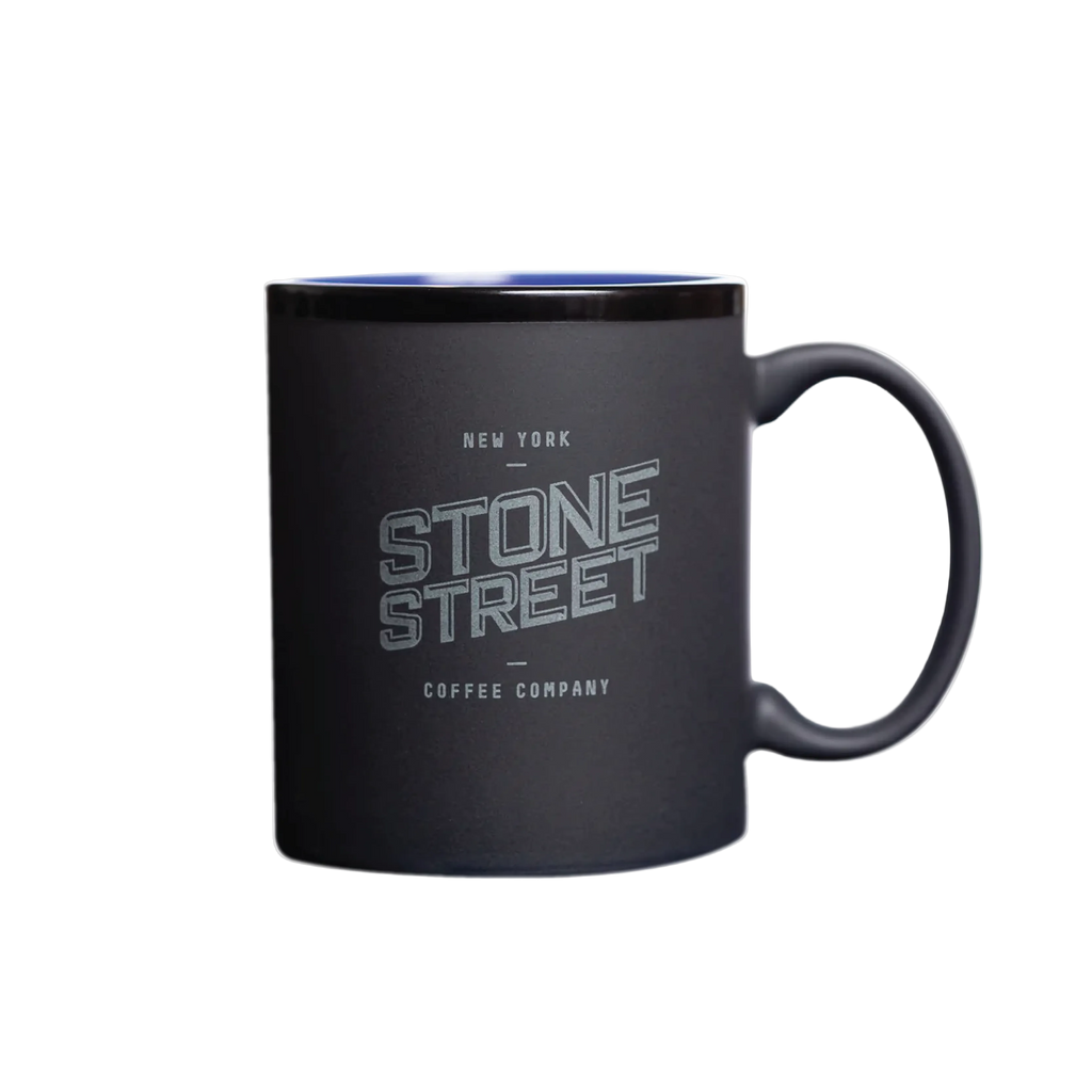 Taza de diseño mate Stone Street Coffee