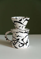 Ceramic Pour Over Coffee Set - Handmade Stoneware Dripper & Pitcher Set