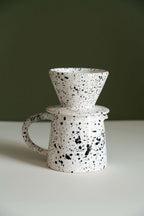 Ceramic Pour Over Coffee Set - Handmade Stoneware Dripper & Pitcher Set