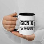 Funny Gen X Coffee Mug – "Lots of Memories, No Evidence" | 11oz or 15oz Ceramic