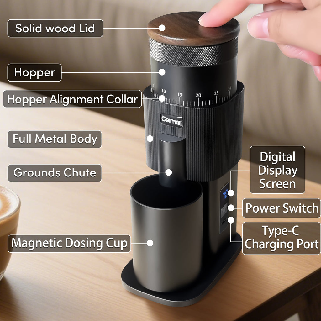 Geimori T38 Coffee Grinder | Portable Espresso & Filter Grinder