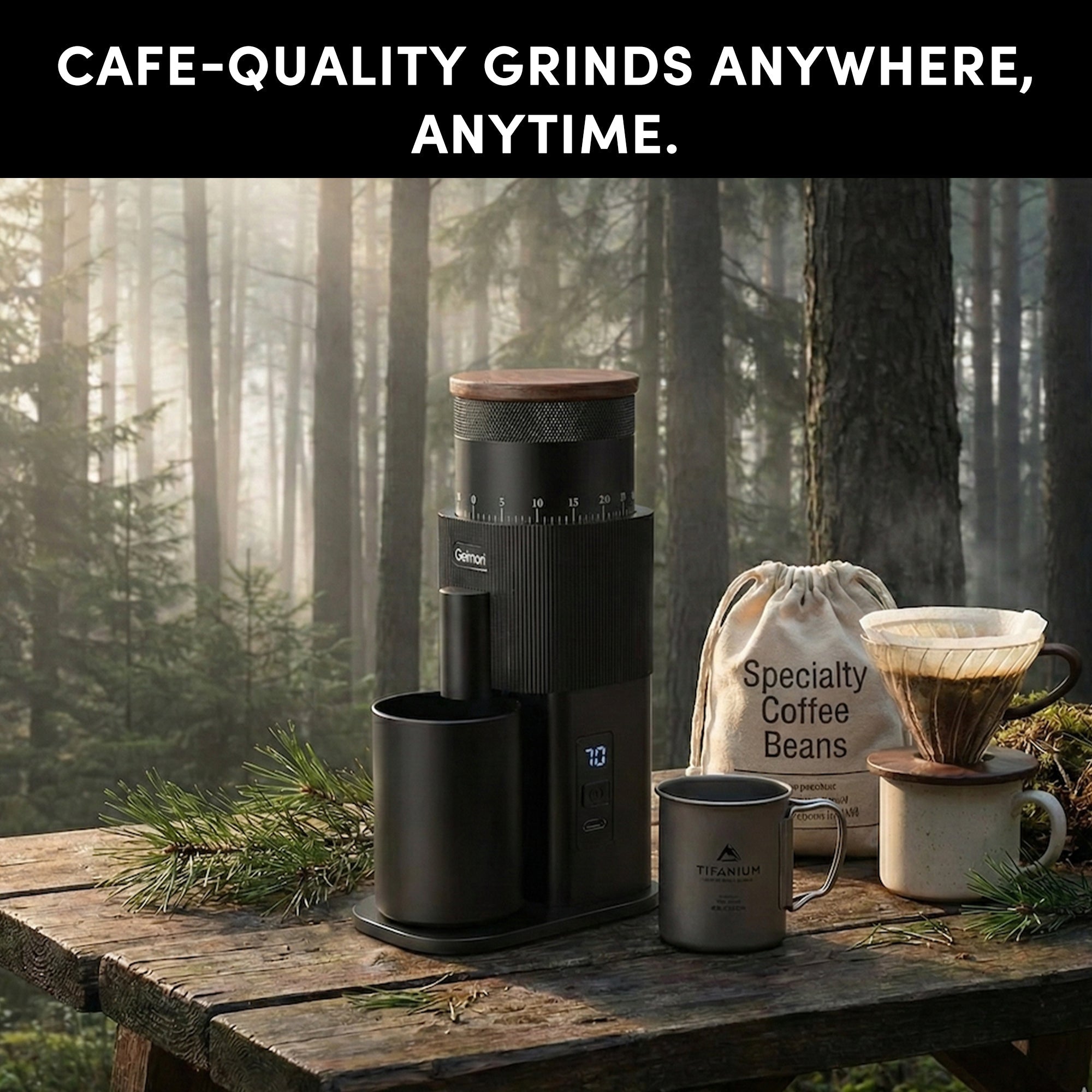 Geimori T38 Coffee Grinder | Portable Espresso & Filter Grinder