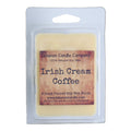 Soy wax melt clamshell with 'Irish Cream Coffee' label by Lebanon Candle Company