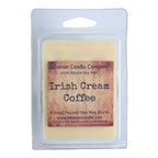 Soy wax melt clamshell with 'Irish Cream Coffee' label by Lebanon Candle Company