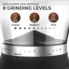 Conical Burr Coffee Grinder – Great Gift Idea for Coffee Lovers | KF8150