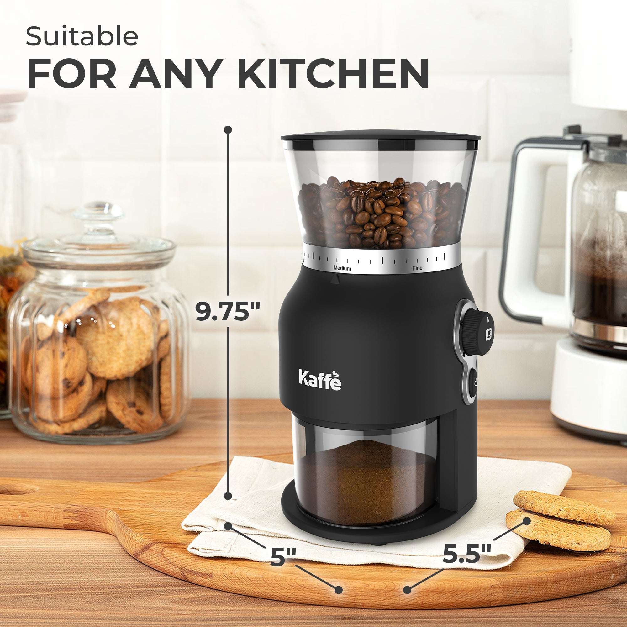 Conical Burr Coffee Grinder – Great Gift Idea for Coffee Lovers | KF8150