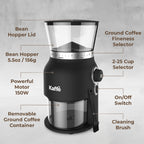Conical Burr Coffee Grinder – Great Gift Idea for Coffee Lovers | KF8150