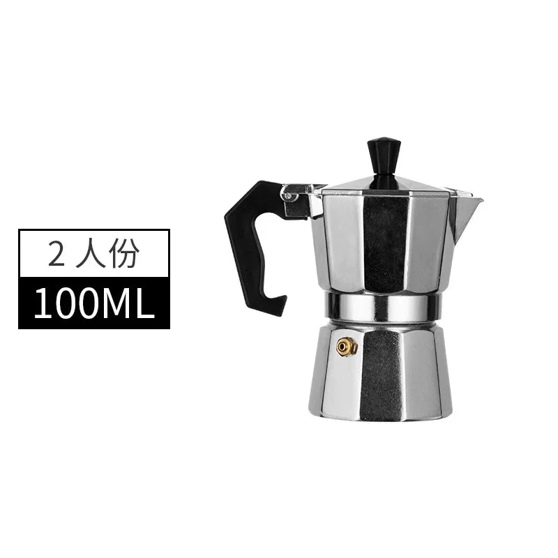 Mocha Coffee Pots Italian Aluminum Octagonal Pot Tea Maker Portable Coffee Maker