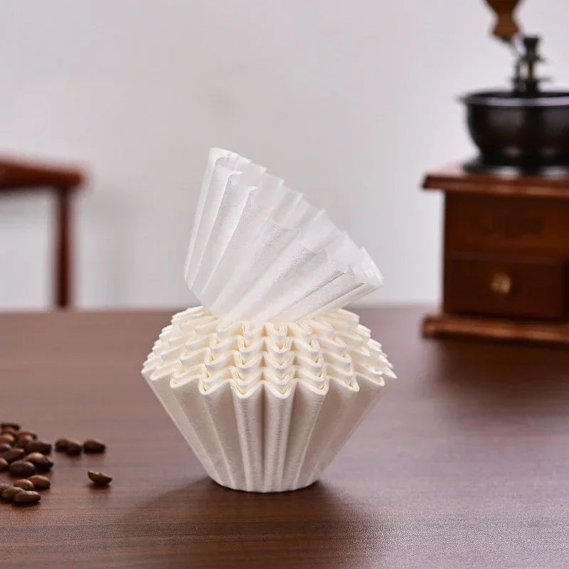 1-2Cups Coffee Dripper Crystal Eye Pour Over Coffee Filter Coffee Filter Cup Filter Papers Press Flat Bottom Increase Uniformity