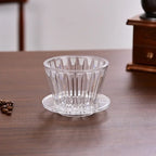 1-2Cups Coffee Dripper Crystal Eye Pour Over Coffee Filter Coffee Filter Cup Filter Papers Press Flat Bottom Increase Uniformity
