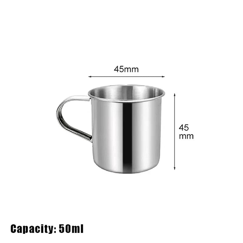 Stainless Steel Coffee Mug with Handle | Portable Travel Camping Cup