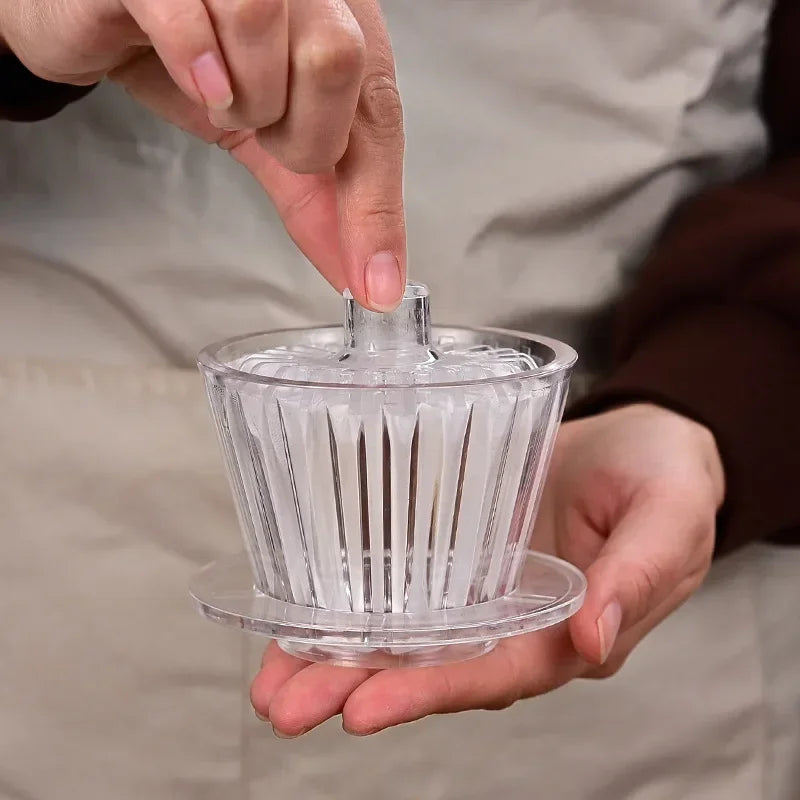 1-2Cups Coffee Dripper Crystal Eye Pour Over Coffee Filter Coffee Filter Cup Filter Papers Press Flat Bottom Increase Uniformity