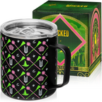 Wicked Officially Licensed Black Stainless Steel Camp Mug – 12oz Insulated Travel Mug