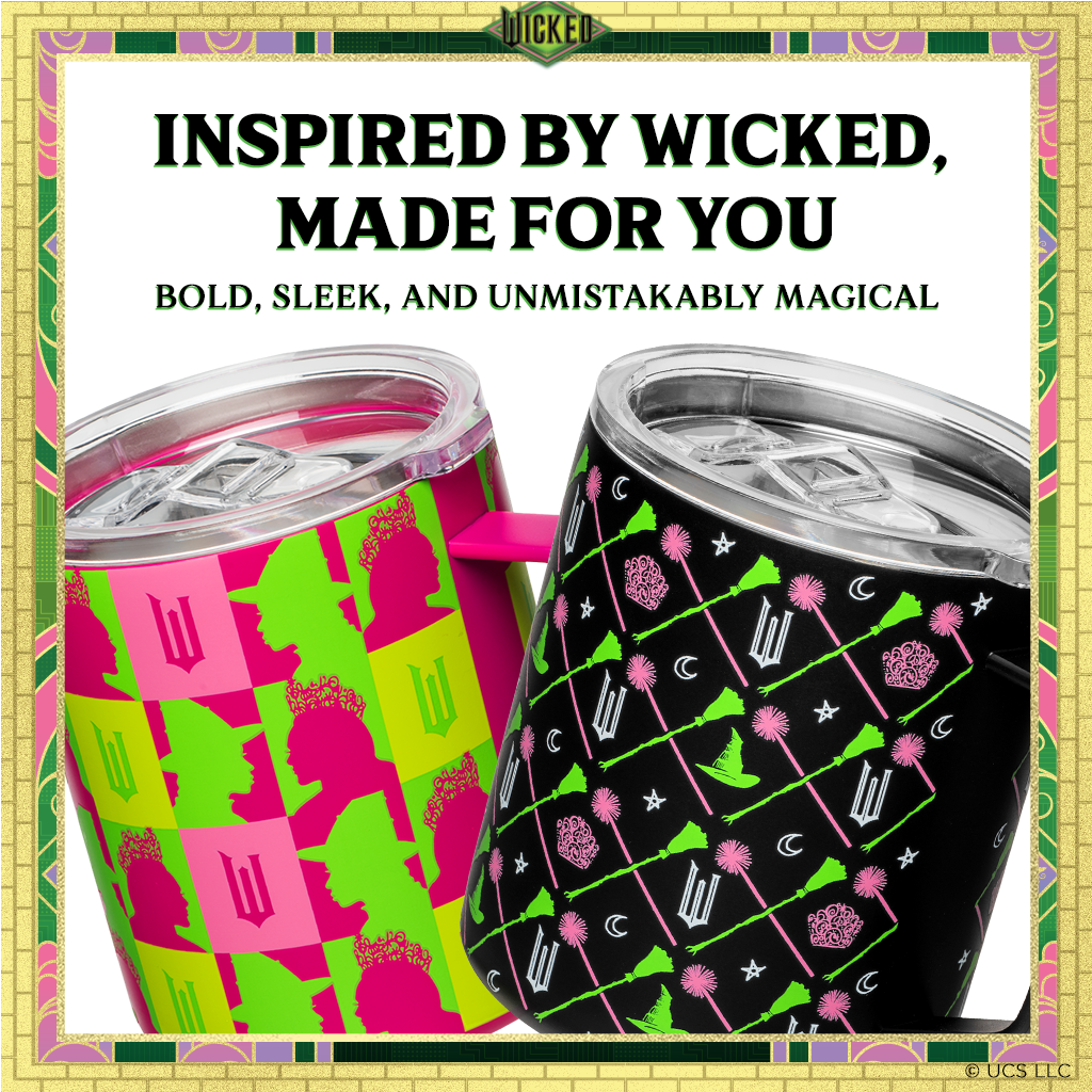Wicked Officially Licensed Black Stainless Steel Camp Mug – 12oz Insulated Travel Mug