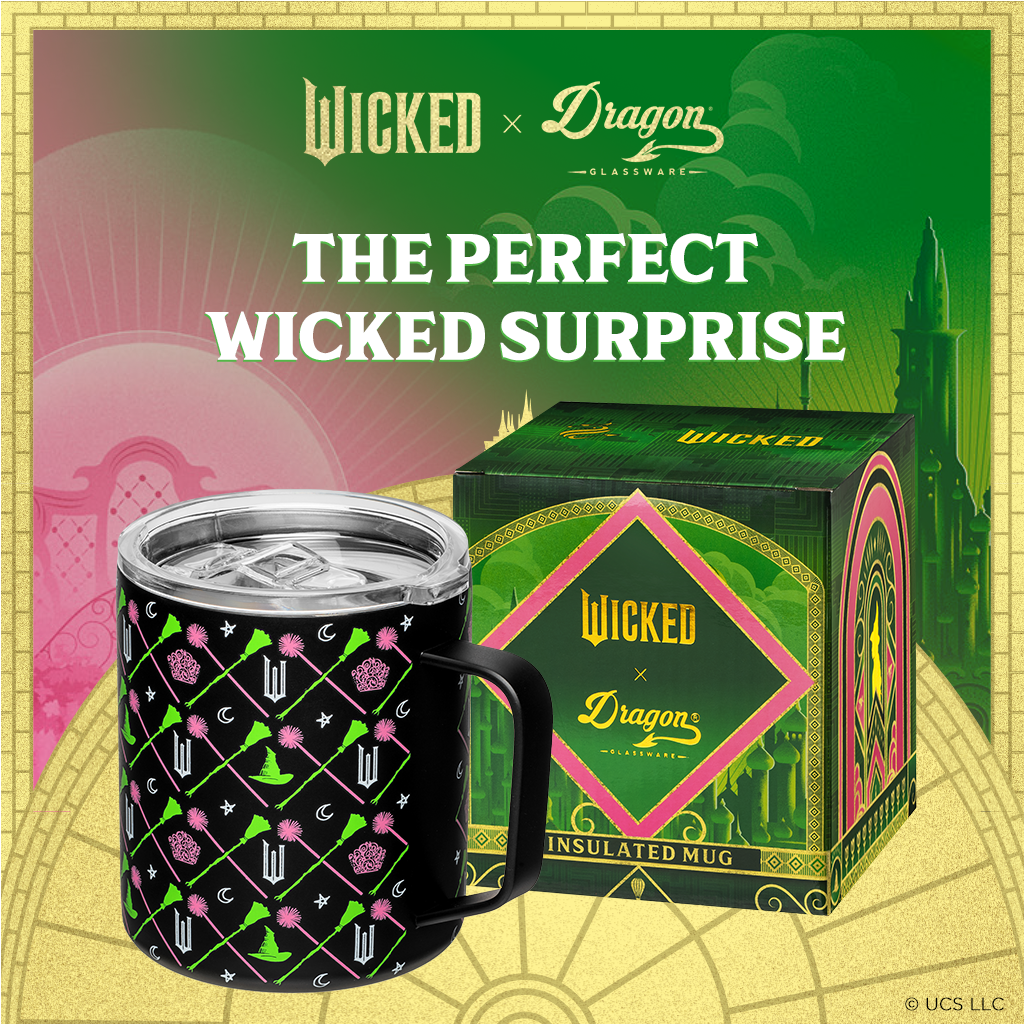 Wicked Officially Licensed Black Stainless Steel Camp Mug – 12oz Insulated Travel Mug