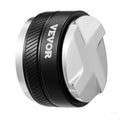 51mm espresso distributor & tamper with black grip and silver metal base