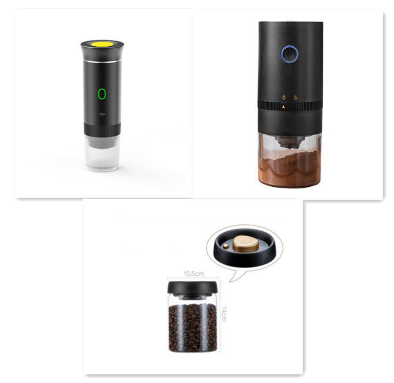 3-in-1 Portable Espresso Maker – USB-C Rechargeable Travel Coffee Machine